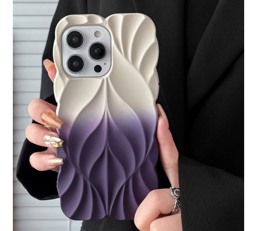 TPU чохол Leaf для Apple iPhone 15 Pro Max (6.7") White / Purple TPU чохол Leaf для Apple iPhone 15 Pro Max (6.7") White / Purple
