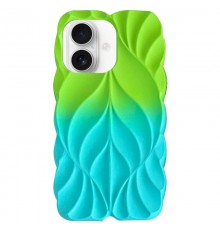 TPU чохол Leaf для Apple iPhone 16 (6.1") Green / Aqua