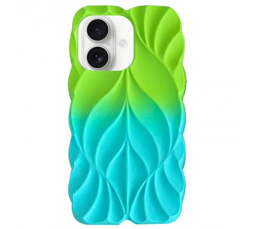 TPU чохол Leaf для Apple iPhone 16 (6.1") Green / Aqua TPU чохол Leaf для Apple iPhone 16 (6.1") Green / Aqua