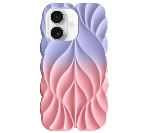 TPU чохол Leaf для Apple iPhone 16 (6.1") Lilac / Pink TPU чохол Leaf для Apple iPhone 16 (6.1") Lilac / Pink