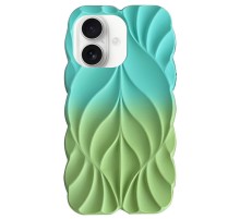 TPU чохол Leaf для Apple iPhone 16 (6.1") Marine Green / Mint