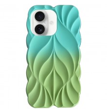 TPU чохол Leaf для Apple iPhone 16 (6.1") Marine Green / Mint