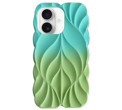 TPU чохол Leaf для Apple iPhone 16 (6.1") Marine Green / Mint TPU чохол Leaf для Apple iPhone 16 (6.1") Marine Green / Mint