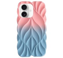 TPU чохол Leaf для Apple iPhone 16 (6.1") Pink / Blue