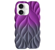TPU чохол Leaf для Apple iPhone 16 (6.1") Violet / Grey