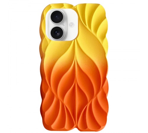 TPU чохол Leaf для Apple iPhone 16 (6.1") Yellow / Orange TPU чохол Leaf для Apple iPhone 16 (6.1") Yellow / Orange