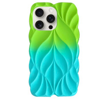 TPU чохол Leaf для Apple iPhone 16 Pro (6.3") Green / Aqua