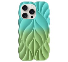 TPU чохол Leaf для Apple iPhone 16 Pro (6.3") Marine Green / Mint