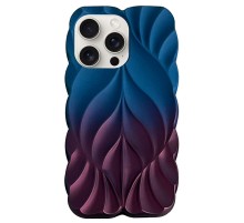 TPU чохол Leaf для Apple iPhone 16 Pro (6.3") Navy Blue / Plum