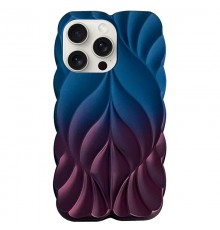 TPU чохол Leaf для Apple iPhone 16 Pro Max (6.9") Navy Blue / Plum