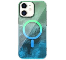 Чохол TPU Shiny Mountain (MagFit) для Apple iPhone 11 (6.1") Green / Blue
