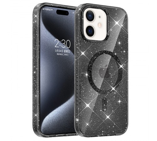 Чохол TPU Eclipse Sparkle (MagFit) для Apple iPhone 11 (6.1") Black Чохол TPU Eclipse Sparkle (MagFit) для Apple iPhone 11 (6.1") Black