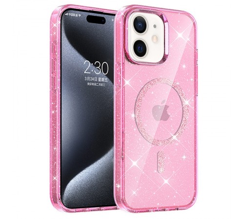 Чохол TPU Eclipse Sparkle (MagFit) для Apple iPhone 11 (6.1") Pink Чохол TPU Eclipse Sparkle (MagFit) для Apple iPhone 11 (6.1") Pink