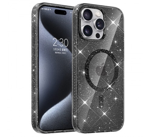 Чохол TPU Eclipse Sparkle (MagFit) для Apple iPhone 12 Pro / 12 (6.1") Black Чохол TPU Eclipse Sparkle (MagFit) для Apple iPhone 12 Pro / 12 (6.1") Black