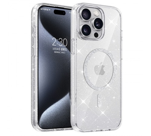 Чохол TPU Eclipse Sparkle (MagFit) для Apple iPhone 12 Pro / 12 (6.1") Clear Чохол TPU Eclipse Sparkle (MagFit) для Apple iPhone 12 Pro / 12 (6.1") Clear