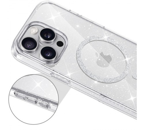 Чохол TPU Eclipse Sparkle (MagFit) для Apple iPhone 12 Pro / 12 (6.1") Clear Чохол TPU Eclipse Sparkle (MagFit) для Apple iPhone 12 Pro / 12 (6.1") Clear