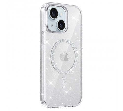 Чохол TPU Eclipse Sparkle (MagFit) для Apple iPhone 14 / 13 (6.1") Clear