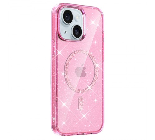 Чохол TPU Eclipse Sparkle (MagFit) для Apple iPhone 14 / 13 (6.1") Pink Чохол TPU Eclipse Sparkle (MagFit) для Apple iPhone 14 / 13 (6.1") Pink