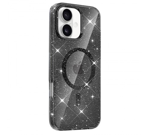 Чохол TPU Eclipse Sparkle (MagFit) для Apple iPhone 16 (6.1") Black