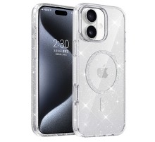 Чохол TPU Eclipse Sparkle (MagFit) для Apple iPhone 16 (6.1") Clear