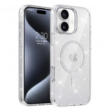 Чохол TPU Eclipse Sparkle (MagFit) для Apple iPhone 16 (6.1") Clear