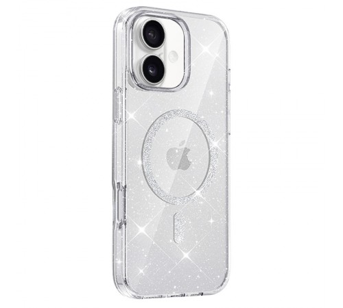Чохол TPU Eclipse Sparkle (MagFit) для Apple iPhone 16 (6.1") Clear