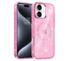 Чохол TPU Eclipse Sparkle (MagFit) для Apple iPhone 16 (6.1") Pink