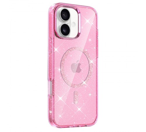 Чохол TPU Eclipse Sparkle (MagFit) для Apple iPhone 16 (6.1") Pink