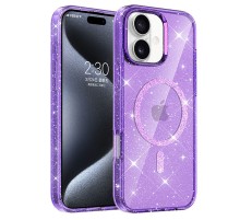 Чохол TPU Eclipse Sparkle (MagFit) для Apple iPhone 16 (6.1") Purple