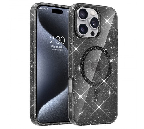 Чохол TPU Eclipse Sparkle (MagFit) для Apple iPhone 16 Pro (6.3") Black Чохол TPU Eclipse Sparkle (MagFit) для Apple iPhone 16 Pro (6.3") Black