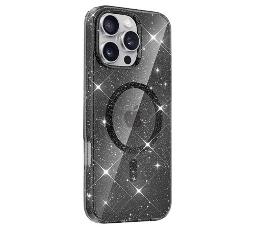 Чохол TPU Eclipse Sparkle (MagFit) для Apple iPhone 16 Pro (6.3") Black Чохол TPU Eclipse Sparkle (MagFit) для Apple iPhone 16 Pro (6.3") Black