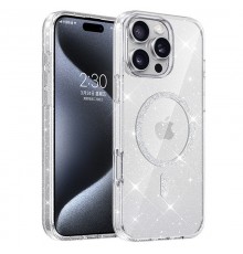 Чохол TPU Eclipse Sparkle (MagFit) для Apple iPhone 16 Pro (6.3") Clear