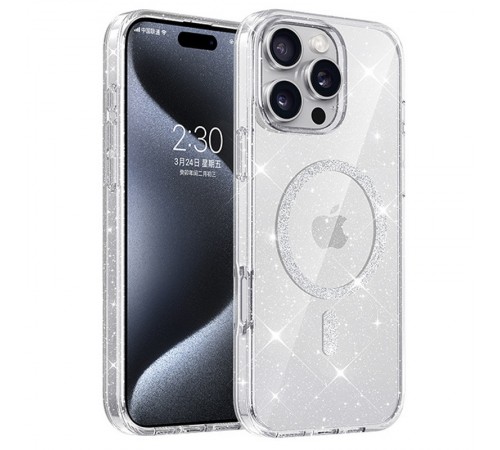 Чохол TPU Eclipse Sparkle (MagFit) для Apple iPhone 16 Pro (6.3") Clear Чохол TPU Eclipse Sparkle (MagFit) для Apple iPhone 16 Pro (6.3") Clear