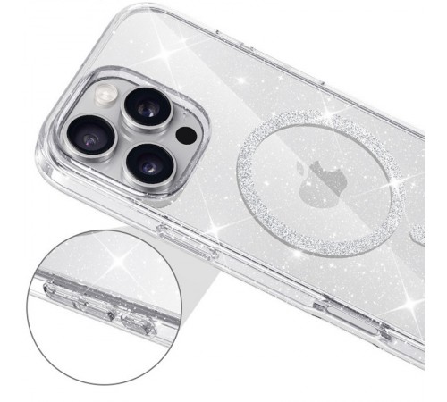 Чохол TPU Eclipse Sparkle (MagFit) для Apple iPhone 16 Pro (6.3") Clear Чохол TPU Eclipse Sparkle (MagFit) для Apple iPhone 16 Pro (6.3") Clear