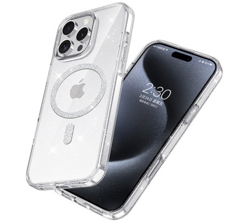 Чохол TPU Eclipse Sparkle (MagFit) для Apple iPhone 16 Pro (6.3") Clear Чохол TPU Eclipse Sparkle (MagFit) для Apple iPhone 16 Pro (6.3") Clear