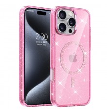 Чохол TPU Eclipse Sparkle (MagFit) для Apple iPhone 16 Pro (6.3") Pink
