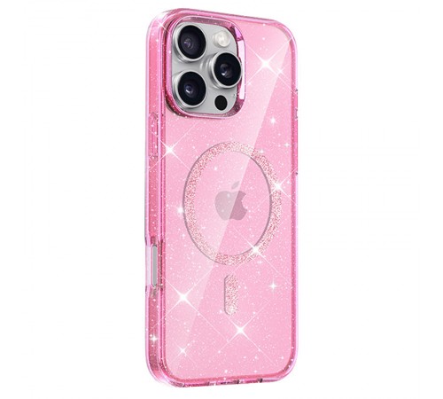 Чохол TPU Eclipse Sparkle (MagFit) для Apple iPhone 16 Pro (6.3") Pink Чохол TPU Eclipse Sparkle (MagFit) для Apple iPhone 16 Pro (6.3") Pink