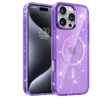 Чохол TPU Eclipse Sparkle (MagFit) для Apple iPhone 16 Pro (6.3") Purple