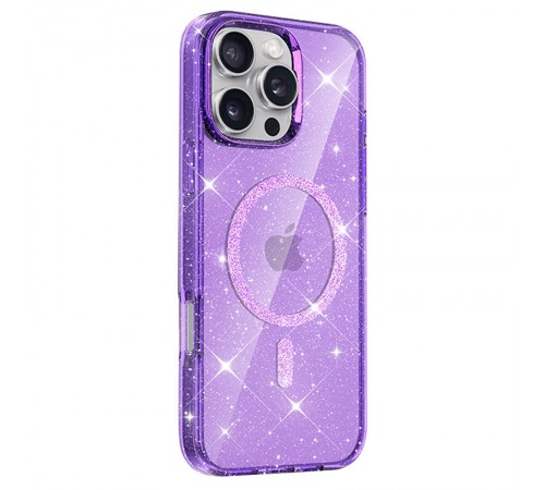 Чохол TPU Eclipse Sparkle (MagFit) для Apple iPhone 16 Pro (6.3") Purple Чохол TPU Eclipse Sparkle (MagFit) для Apple iPhone 16 Pro (6.3") Purple