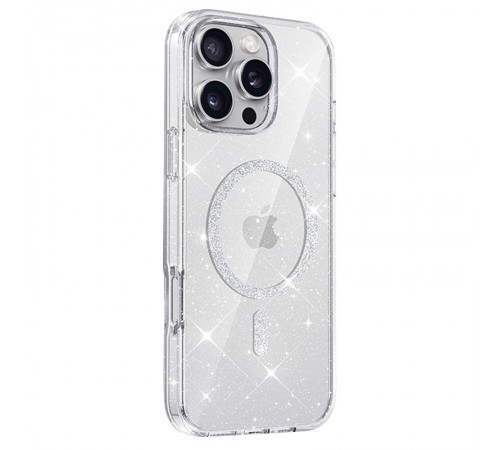 Чохол TPU Eclipse Sparkle (MagFit) для Apple iPhone 16 Pro Max (6.9") Clear