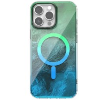 Чохол TPU Shiny Mountain (MagFit) для Apple iPhone 14 Pro Max (6.7") Green / Blue