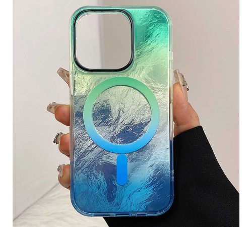 Чохол TPU Shiny Mountain (MagFit) для Apple iPhone 14 Pro Max (6.7") Green / Blue Чохол TPU Shiny Mountain (MagFit) для Apple iPhone 14 Pro Max (6.7") Green / Blue