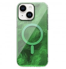 Чохол TPU Shiny Mountain (MagFit) для Apple iPhone 15 (6.1") Green