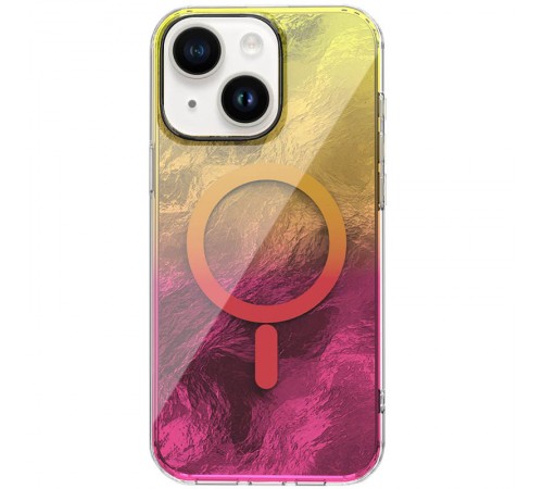 Чохол TPU Shiny Mountain (MagFit) для Apple iPhone 15 (6.1") Yellow / Pink Чохол TPU Shiny Mountain (MagFit) для Apple iPhone 15 (6.1") Yellow / Pink