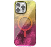 Чохол TPU Shiny Mountain (MagFit) для Apple iPhone 15 Pro (6.1") Yellow / Pink