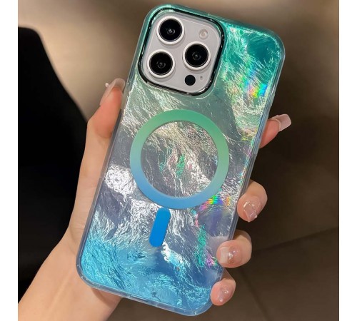 Чохол TPU Shiny Mountain (MagFit) для Apple iPhone 16 Pro Max (6.9") Green / Blue Чохол TPU Shiny Mountain (MagFit) для Apple iPhone 16 Pro Max (6.9") Green / Blue