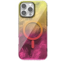 Чохол TPU Shiny Mountain (MagFit) для Apple iPhone 16 Pro Max (6.9") Yellow / Pink