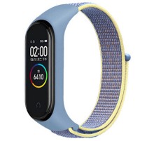 Ремінець Nylon New для Xiaomi Mi Band 3/4/5/6/7 Azure / Yellow