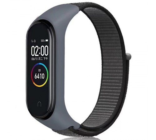 Ремінець Nylon New для Xiaomi Mi Band 3/4/5/6/7 Gray Ремінець Nylon New для Xiaomi Mi Band 3/4/5/6/7 Gray