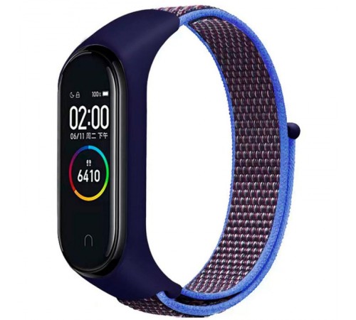 Ремінець Nylon New для Xiaomi Mi Band 3/4/5/6/7 Navy Blue / Azure